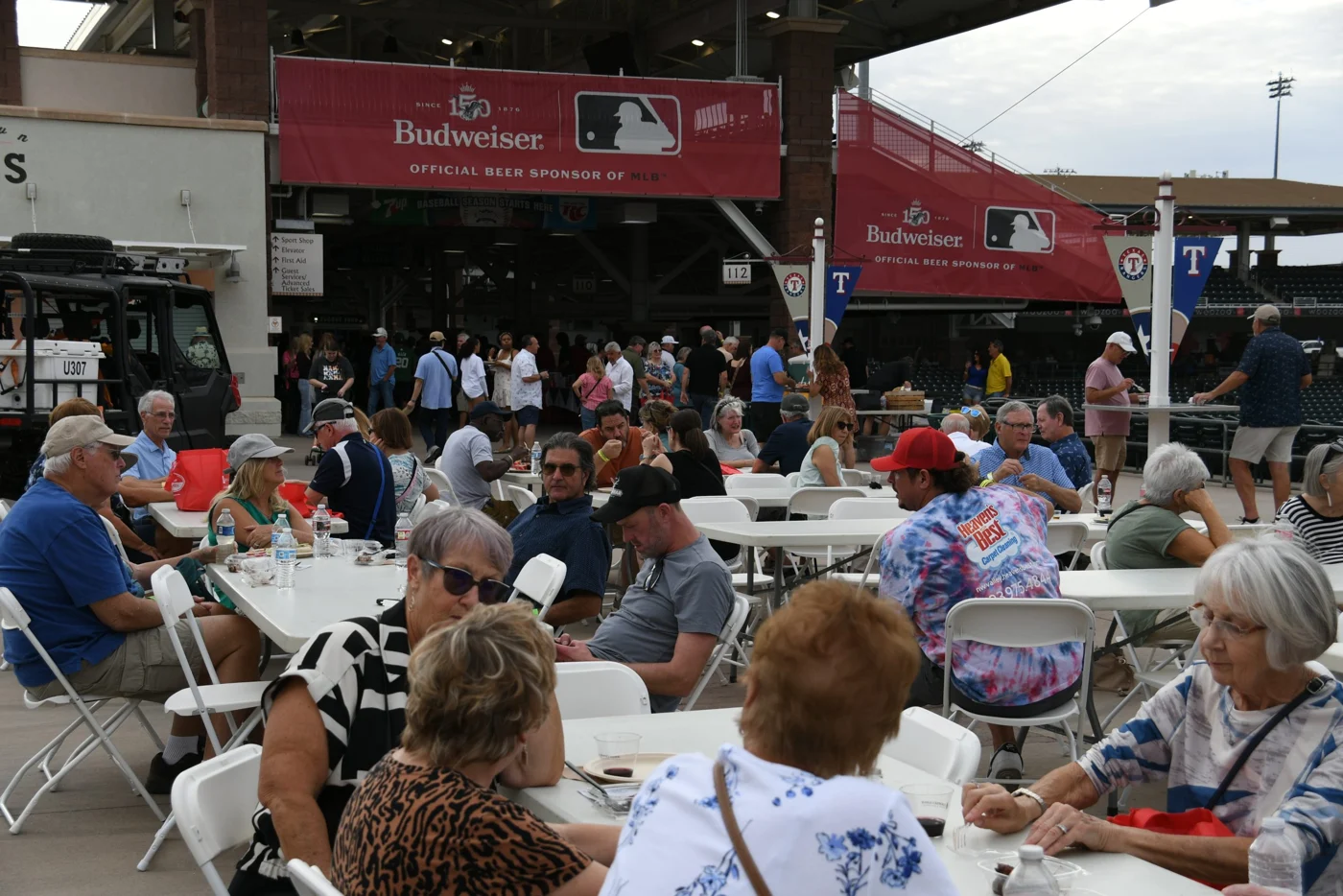 Neighbors gathering at a past Taste of Surprise festival