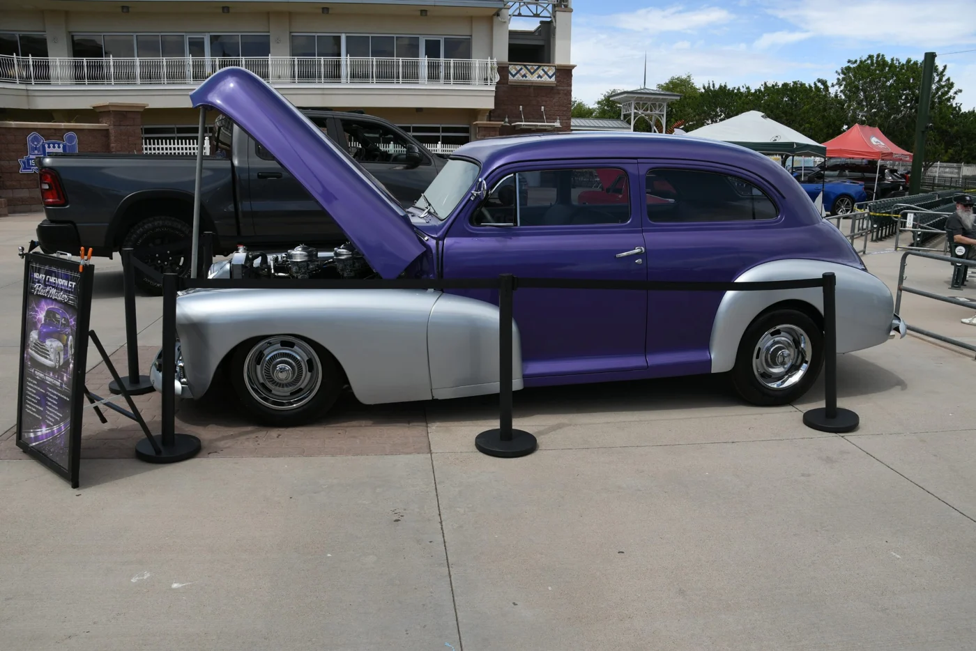 Classic cars displayed at a past Taste of Surprise festival